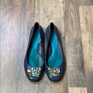 Oka b. Gray Embellished Flats Sz 9